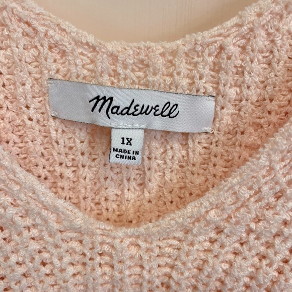 Madewell Peachy Pink Sweater Knit Tank‎ Top - Picture 4 of 7